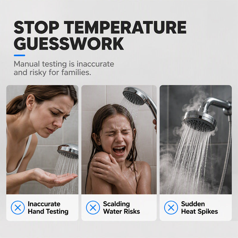 Universal LED Shower Temperature Monitor