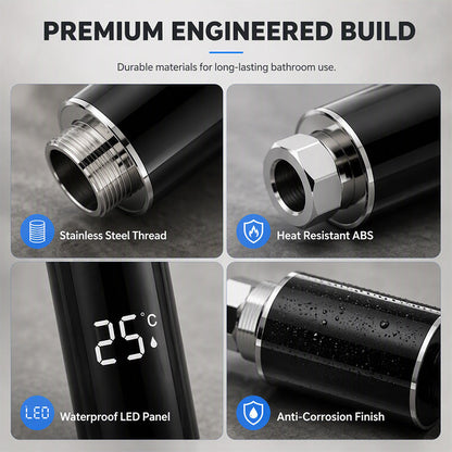 Universal LED Shower Temperature Monitor