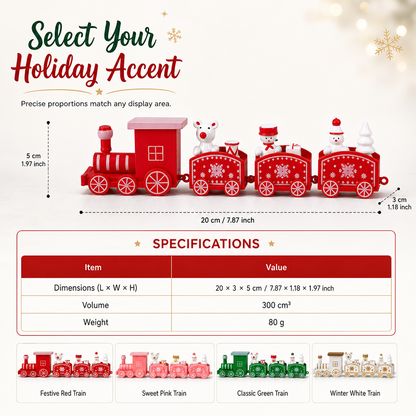 📢📢 49% OFF🎄Mini Christmas Train Ornament – Festive Tabletop Decor, Window Display & Cake Topper