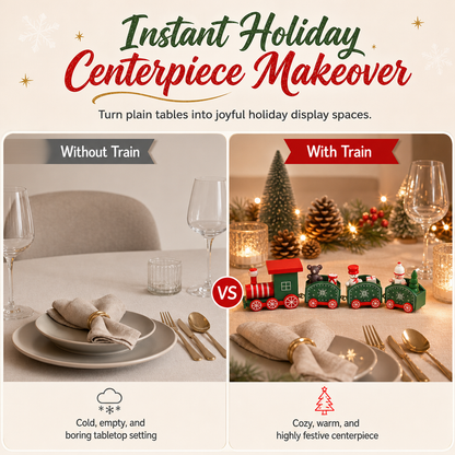 📢📢 49% OFF🎄Mini Christmas Train Ornament – Festive Tabletop Decor, Window Display & Cake Topper