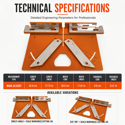 📢📢 50% OFF📐Precision Miter Cutting Guide – 45° & 90° Angles with Scale Markings for Door Frames and Wood Trim