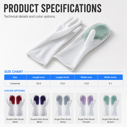 📢📢50% OFF !! ⏰Multifunctional Waterproof Kitchen Dishwashing and Household Cleaning Gloves🧼